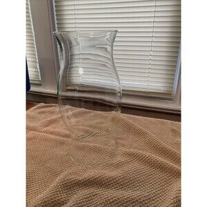 HURRICANE 10”H, 4.25” Base And Top Glass Candle SHADE. Vintage